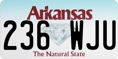 AR license plate 236WJU