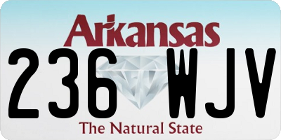 AR license plate 236WJV