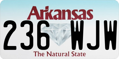 AR license plate 236WJW