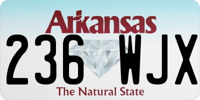 AR license plate 236WJX