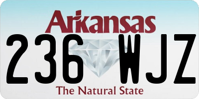 AR license plate 236WJZ