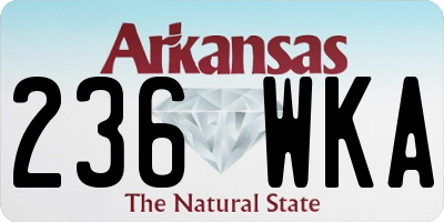 AR license plate 236WKA