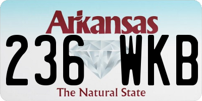 AR license plate 236WKB