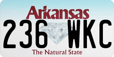 AR license plate 236WKC
