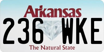 AR license plate 236WKE