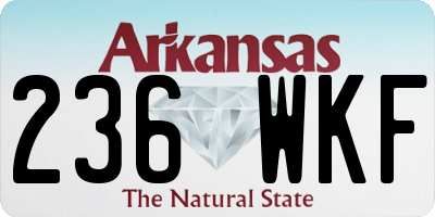 AR license plate 236WKF