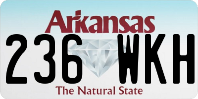 AR license plate 236WKH