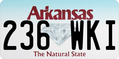 AR license plate 236WKI
