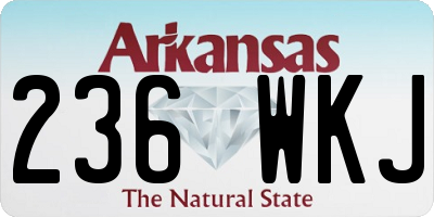 AR license plate 236WKJ