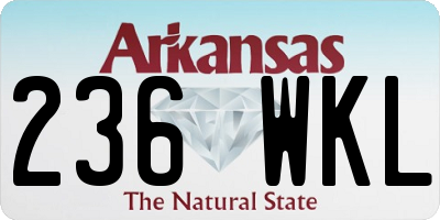 AR license plate 236WKL