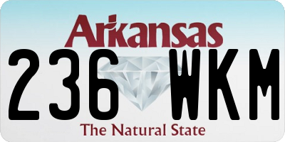 AR license plate 236WKM