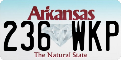 AR license plate 236WKP