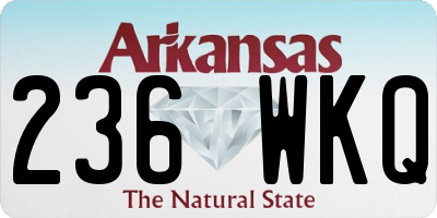 AR license plate 236WKQ