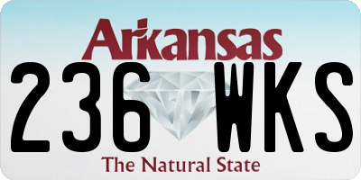 AR license plate 236WKS