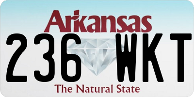 AR license plate 236WKT