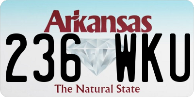AR license plate 236WKU