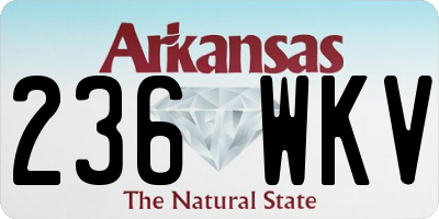 AR license plate 236WKV
