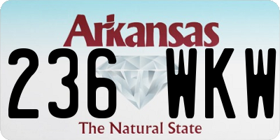 AR license plate 236WKW