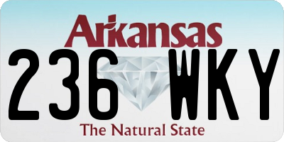 AR license plate 236WKY