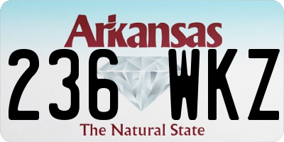 AR license plate 236WKZ