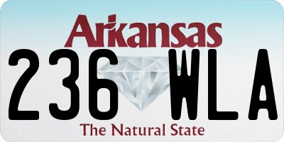 AR license plate 236WLA