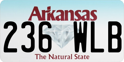 AR license plate 236WLB