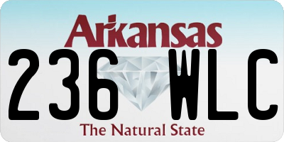 AR license plate 236WLC