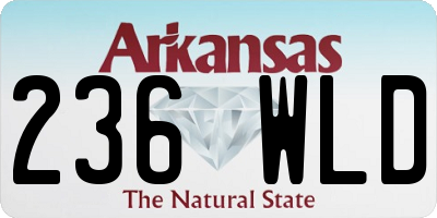 AR license plate 236WLD