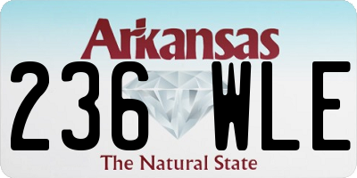 AR license plate 236WLE
