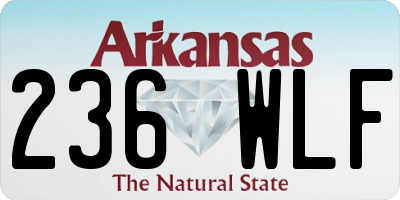 AR license plate 236WLF