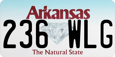 AR license plate 236WLG