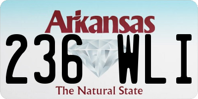 AR license plate 236WLI