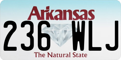 AR license plate 236WLJ