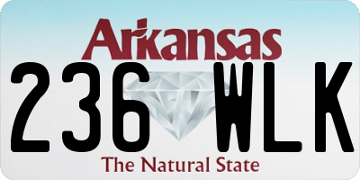 AR license plate 236WLK