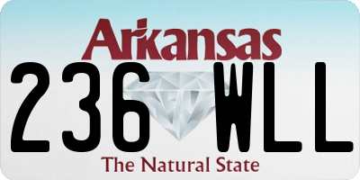 AR license plate 236WLL