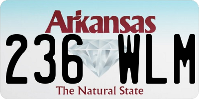 AR license plate 236WLM