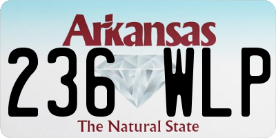 AR license plate 236WLP