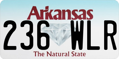 AR license plate 236WLR