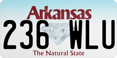 AR license plate 236WLU