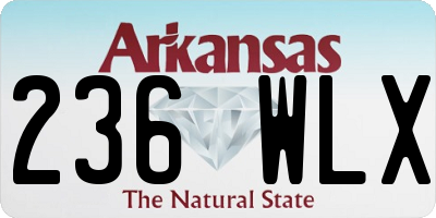 AR license plate 236WLX