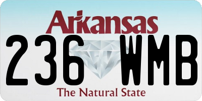 AR license plate 236WMB