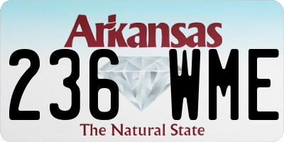 AR license plate 236WME