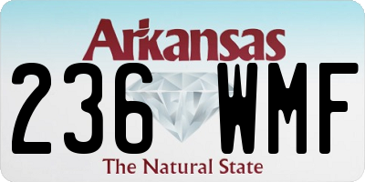 AR license plate 236WMF