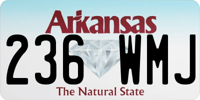 AR license plate 236WMJ