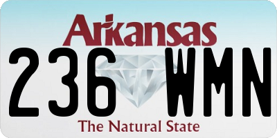 AR license plate 236WMN