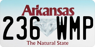 AR license plate 236WMP