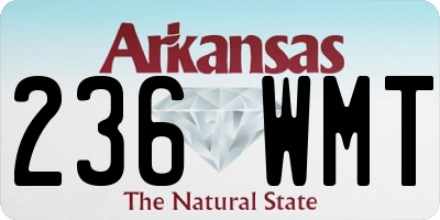 AR license plate 236WMT