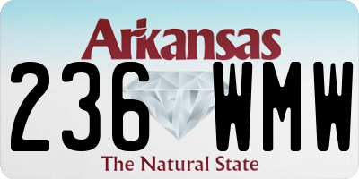 AR license plate 236WMW