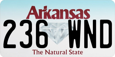 AR license plate 236WND