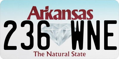 AR license plate 236WNE